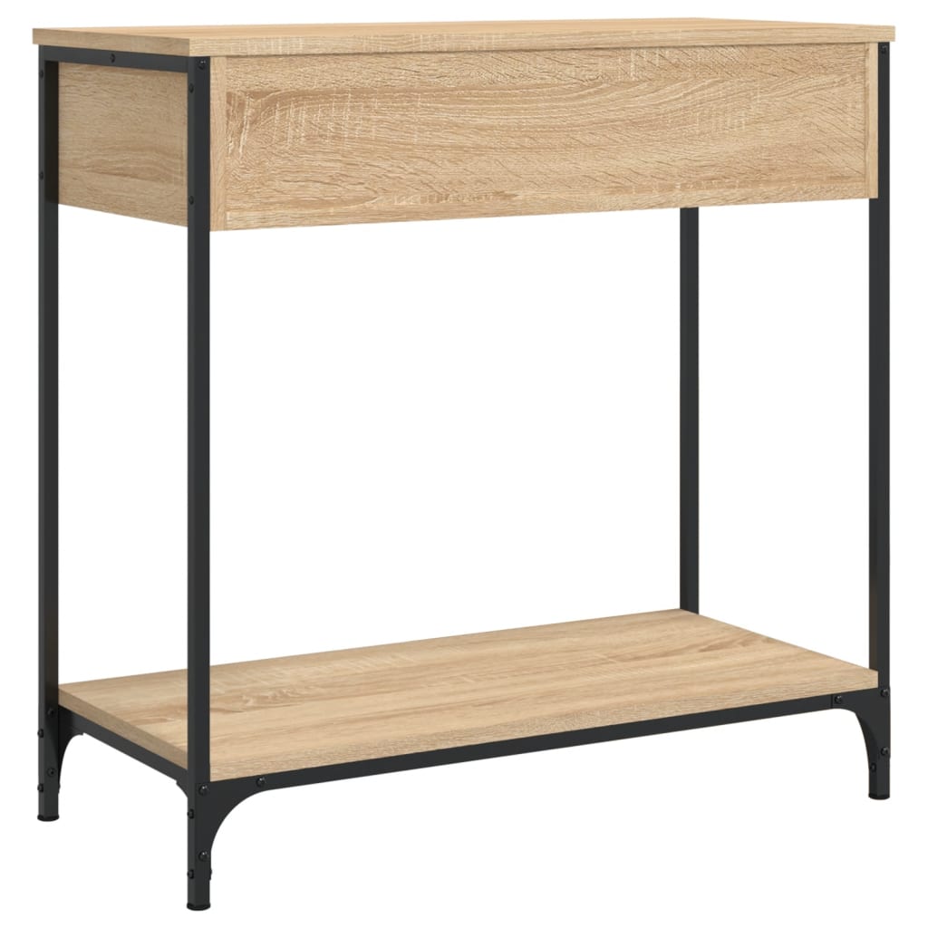 Table console chêne sonoma 75x34,5x75 cm bois d'ingénierie