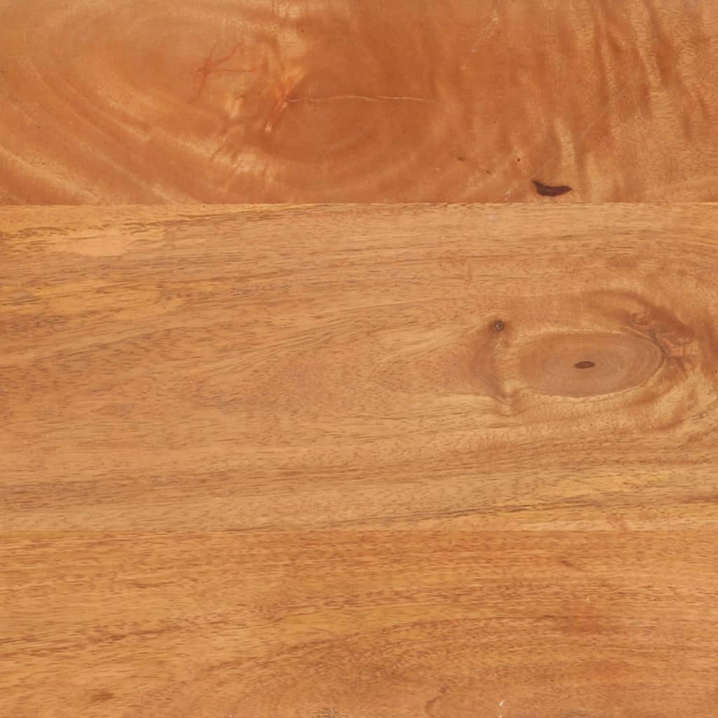 Table de chevet marron et noir bois de manguier solide