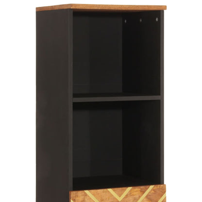 Armoire bain marron et noir 38x33,5x160 cm bois massif manguier