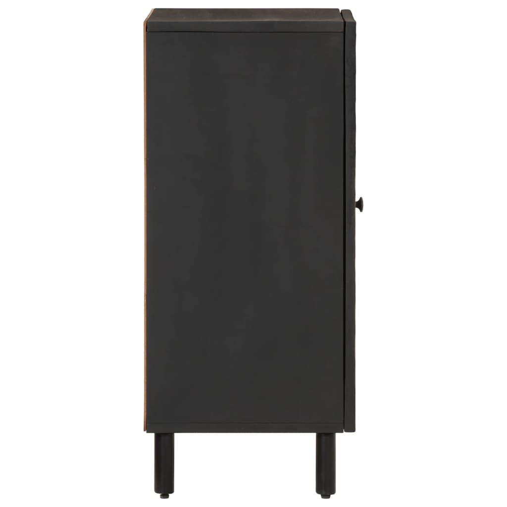 Armoire latérale noir 40x33x75 cm bois massif de manguier