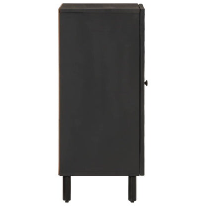 Armoire latérale noir 40x33x75 cm bois massif de manguier