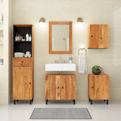 Armoire de salle de bain murale 38x33x48cm bois massif d'acacia