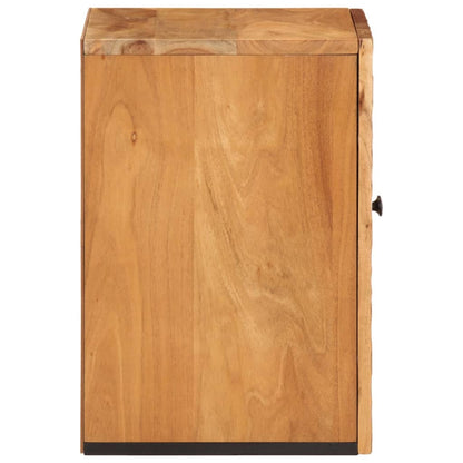 Armoire de salle de bain murale 38x33x48cm bois massif d'acacia