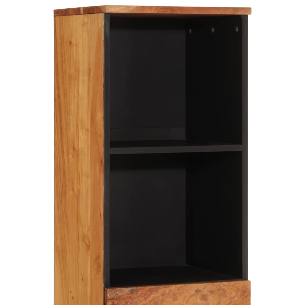 Armoire de salle de bain 38x33x160 cm bois massif d'acacia