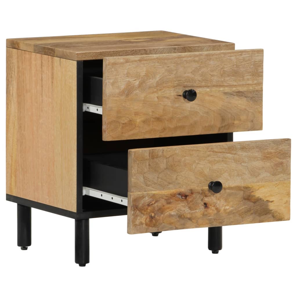 Table de chevet 40x33x46 cm Bois de manguier solide