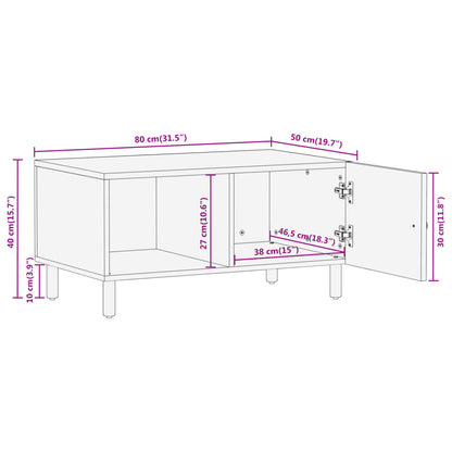 Table basse 80x50x40 cm bois de manguier massif