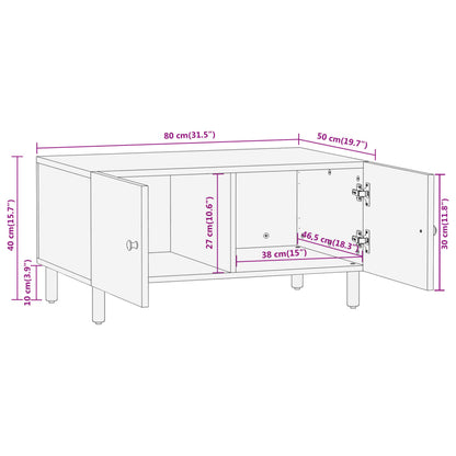 Table basse 80x50x40 cm bois de manguier massif