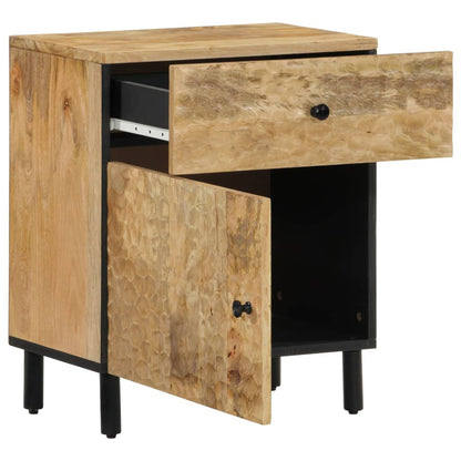 Table de chevet 50x33x60 cm bois de manguier massif