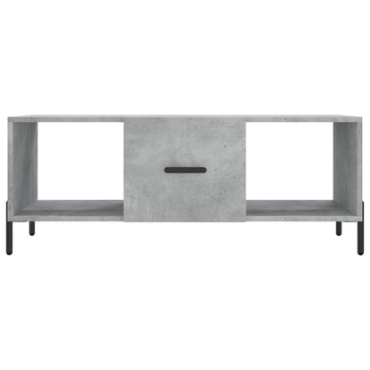 Table basse gris béton 102x50x40 cm bois d'ingénierie