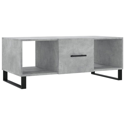 Table basse gris béton 102x50x40 cm bois d'ingénierie