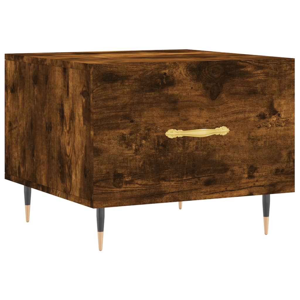 Table basse Chêne fumé 50x50x40 cm Bois d'ingénierie