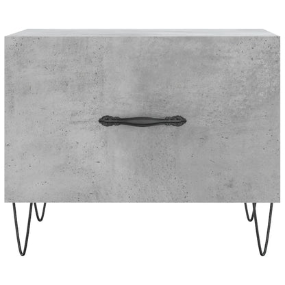 Table basse gris béton 50x50x40 cm bois d'ingénierie