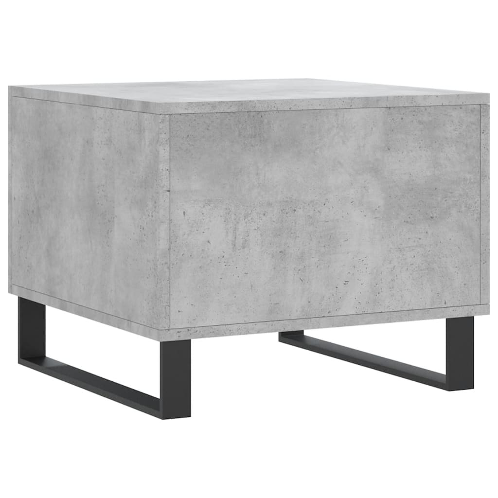 Table basse gris béton 50x50x40 cm bois d'ingénierie