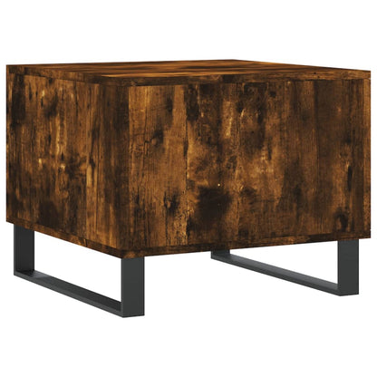 Table basse Chêne fumé 50x50x40 cm Bois d'ingénierie