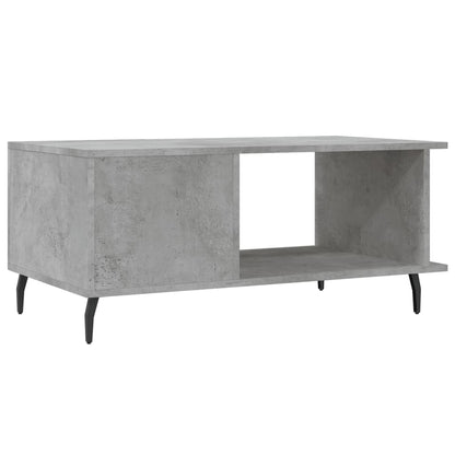 Table basse gris béton 90x50x40 cm bois d'ingénierie