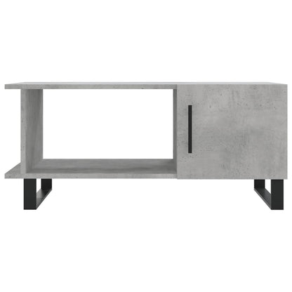 Table basse gris béton 90x50x40 cm bois d'ingénierie