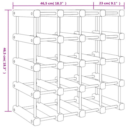 Casier à vin pour 20 bouteilles 46,5x23x46,5 cm pin massif