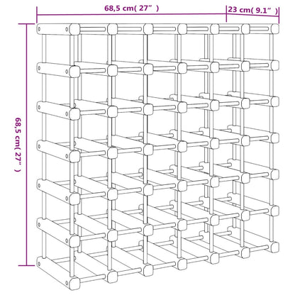 Casier à vin pour 42 bouteilles 68,5x23x68,5 cm pin massif