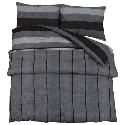 Ensemble de housse de couette gris foncé 260x240 cm Coton