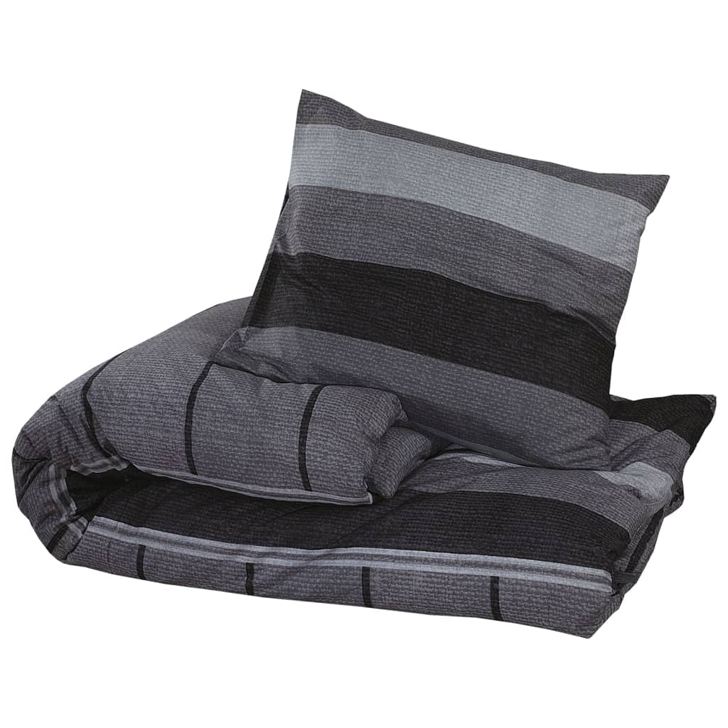 Ensemble de housse de couette gris foncé 260x240 cm Coton