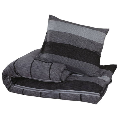 Ensemble de housse de couette gris foncé 155x220 cm Coton