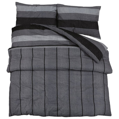 Ensemble de housse de couette gris foncé 260x220 cm Coton