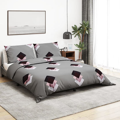 Ensemble de housse de couette Gris 240x220 cm Coton