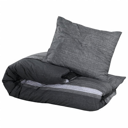 Ensemble de housse de couette gris foncé 135x200 cm Coton