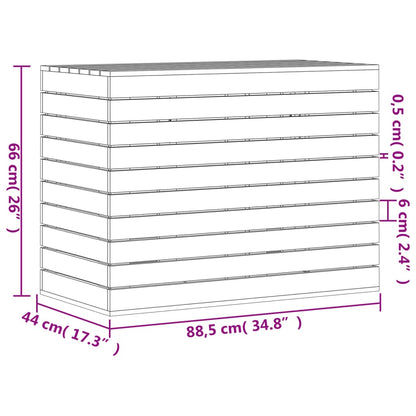 Panier à linge 88,5x44x66 cm bois massif de pin