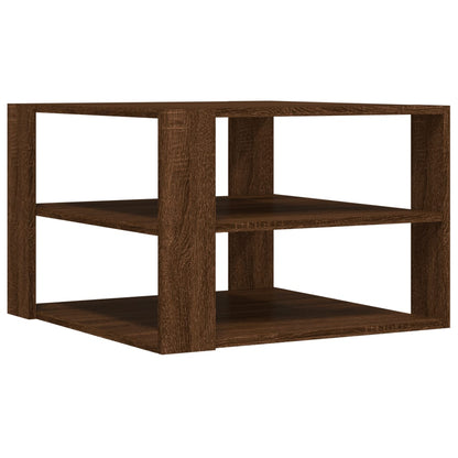 Table basse chêne marron 59,5x59,5x40 cm bois d'ingénierie