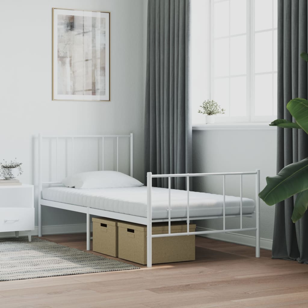 Matelas en mousse blanc 90x190 cm 7 zones dureté 20 ILD