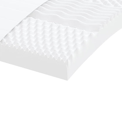 Matelas en mousse blanc 90x190 cm 7 zones dureté 20 ILD