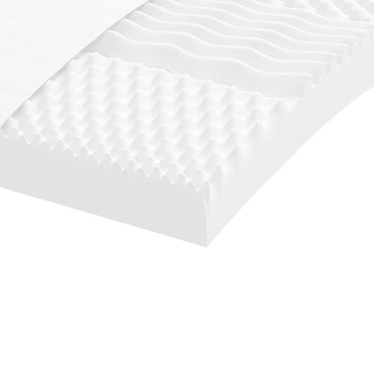 Matelas en mousse blanc 90x200 cm 7 zones dureté 20 ILD