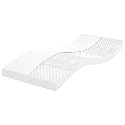 Matelas en mousse 2 pcs blanc 90x190 cm 7 zones dureté 20 ILD