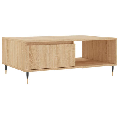 Table basse chêne sonoma 90x60x35 cm bois d'ingénierie