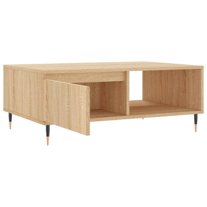 Table basse chêne sonoma 90x60x35 cm bois d'ingénierie