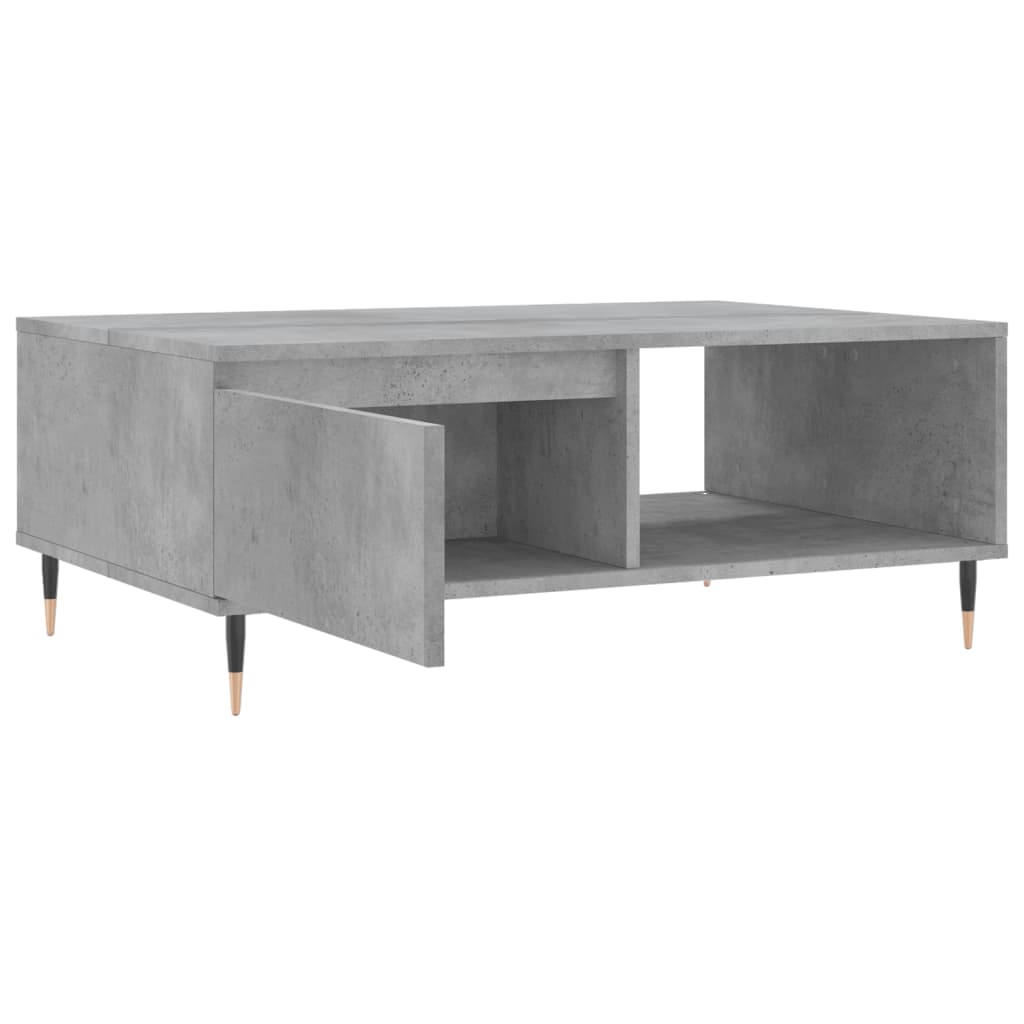 Table basse gris béton 90x60x35 cm bois d'ingénierie