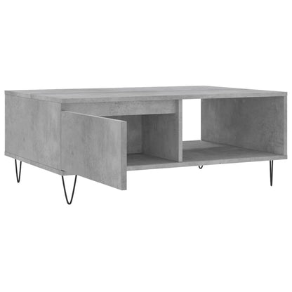 Table basse gris béton 90x60x35 cm bois d'ingénierie