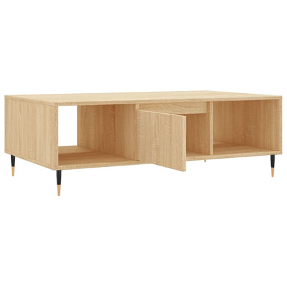 Table basse chêne sonoma 104x60x35 cm bois d'ingénierie