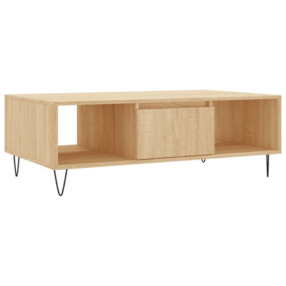 Table basse chêne sonoma 104x60x35 cm bois d'ingénierie