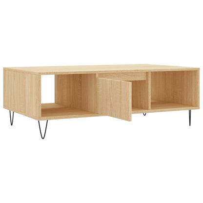 Table basse chêne sonoma 104x60x35 cm bois d'ingénierie