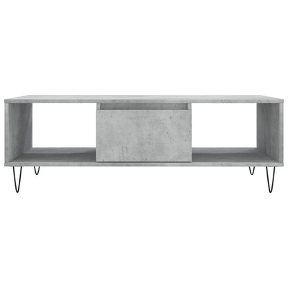 Table basse gris béton 104x60x35 cm bois d'ingénierie