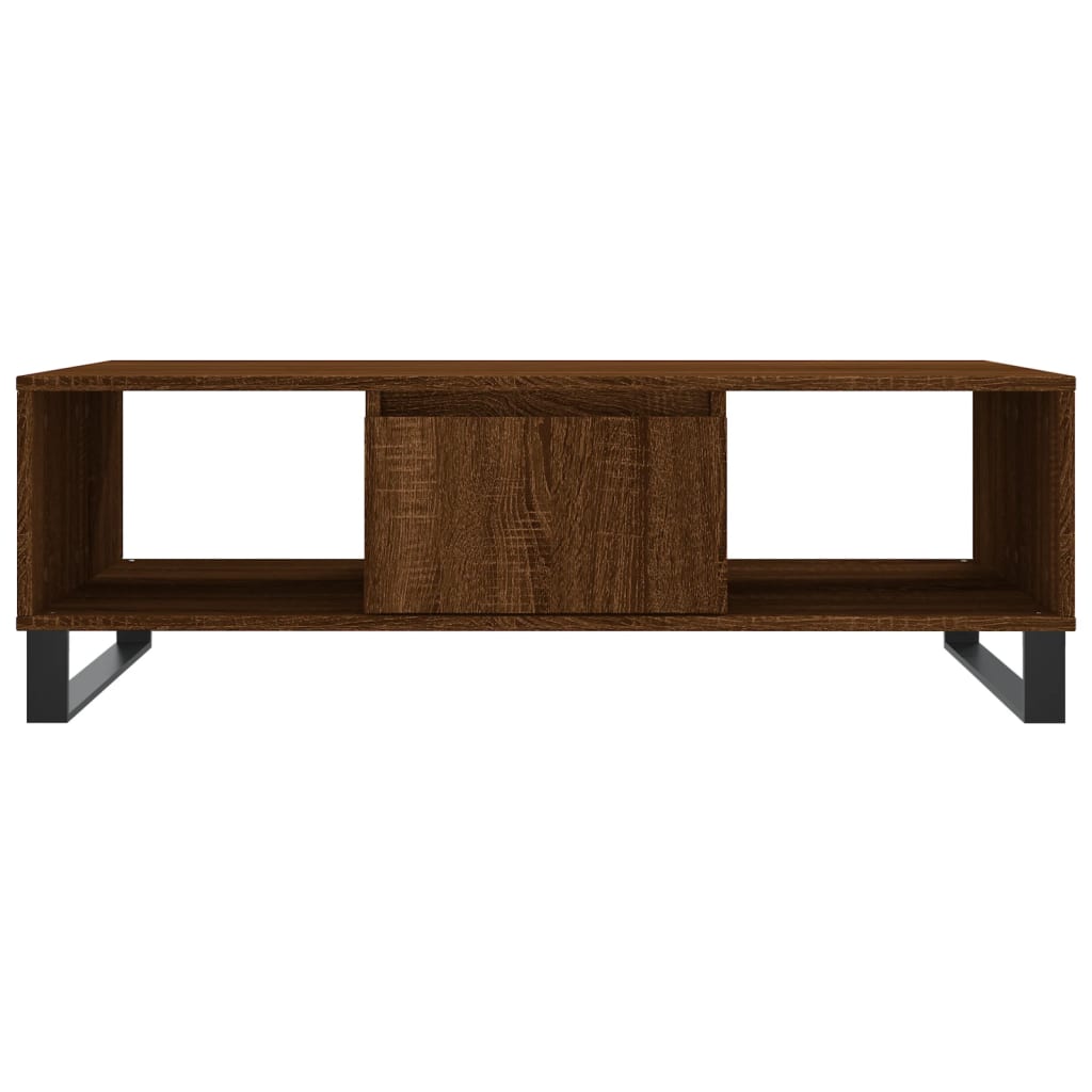 Table basse chêne marron 104x60x35 cm bois d'ingénierie