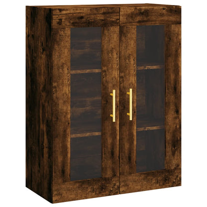 Armoire murale chêne fumé 69,5x34x90 cm