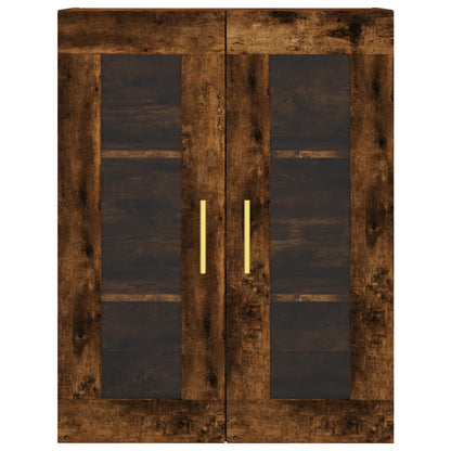 Armoire murale chêne fumé 69,5x34x90 cm