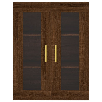 Armoire murale chêne marron 69,5x34x90 cm