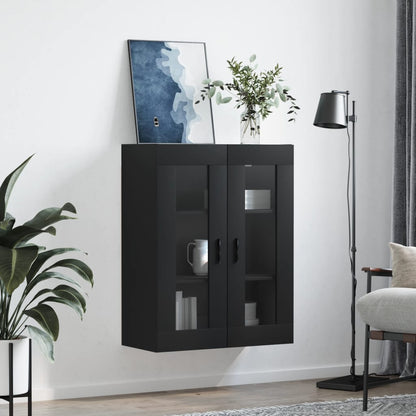 Armoire murale noir 69,5x34x90 cm