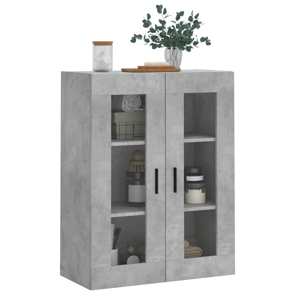 Armoire murale gris béton 69,5x34x90 cm