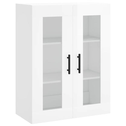 Armoire murale blanc brillant 69,5x34x90 cm