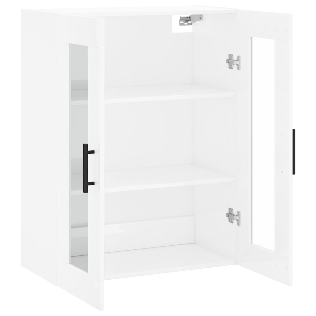 Armoire murale blanc brillant 69,5x34x90 cm